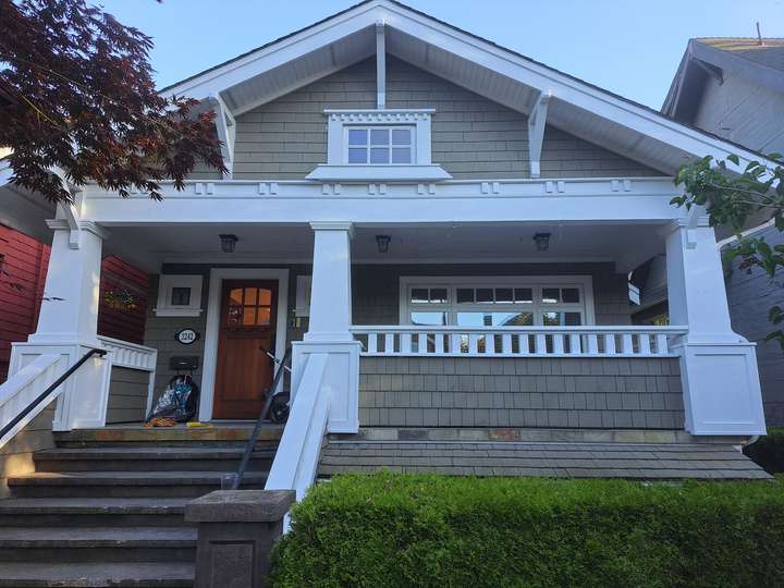 White house trim repainting finished