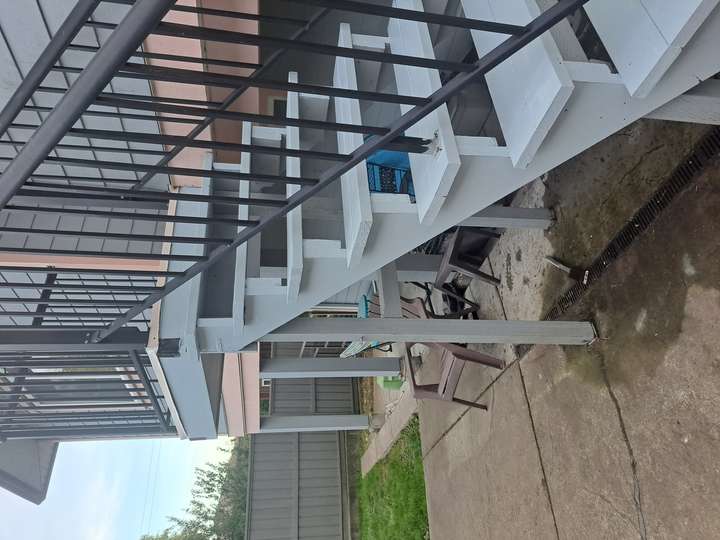 Clean stairs after repair and repainting