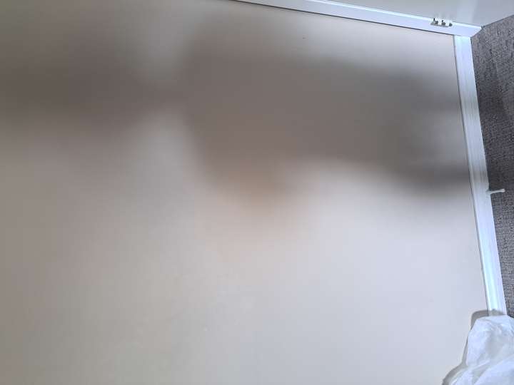 after filling and repainting drywall hole