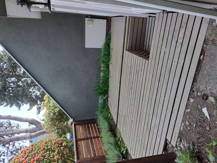 before repairing and re-staining old and rotten deck