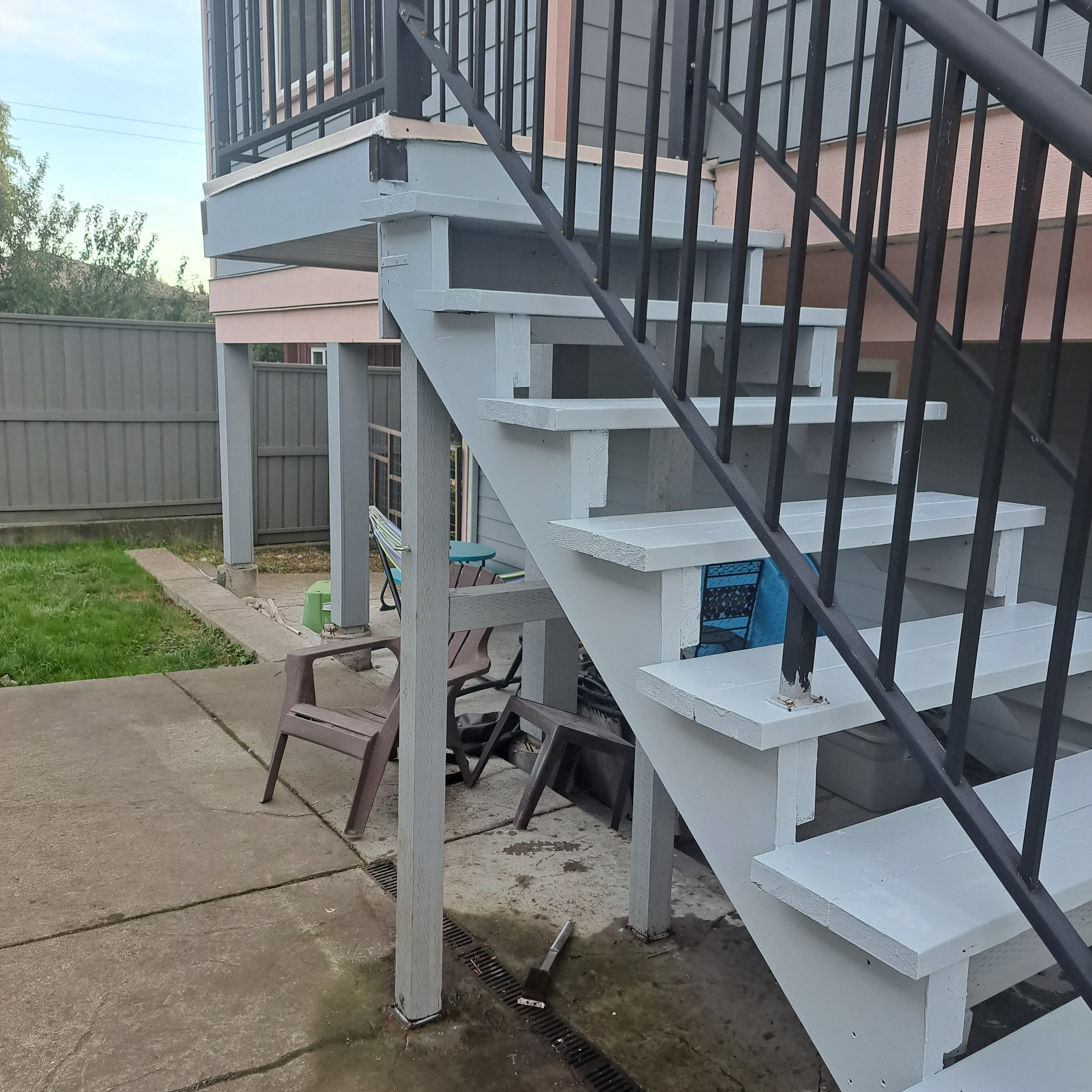 Finished stair repair and painting in Saanich Core